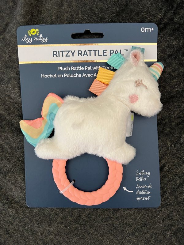 Unicorn Ritzy Rattle Pal Plush Rattle Pal with Teether Online now