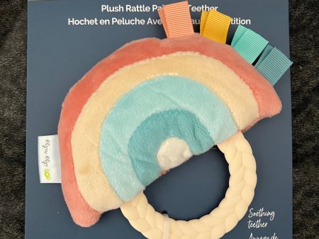 Rainbow Ritzy Rattle Pal Plush Rattle Pal with Teether Sale